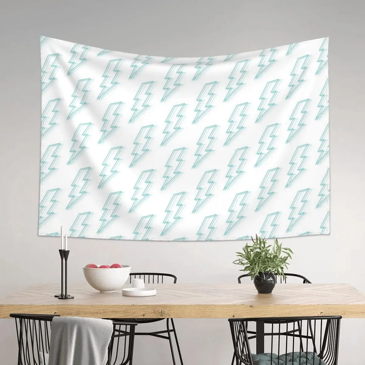 

Turquoise Lightning Tapestry Wallpaper Bedroom Wall Deco House Decorations Aesthetics For Room Tapestry