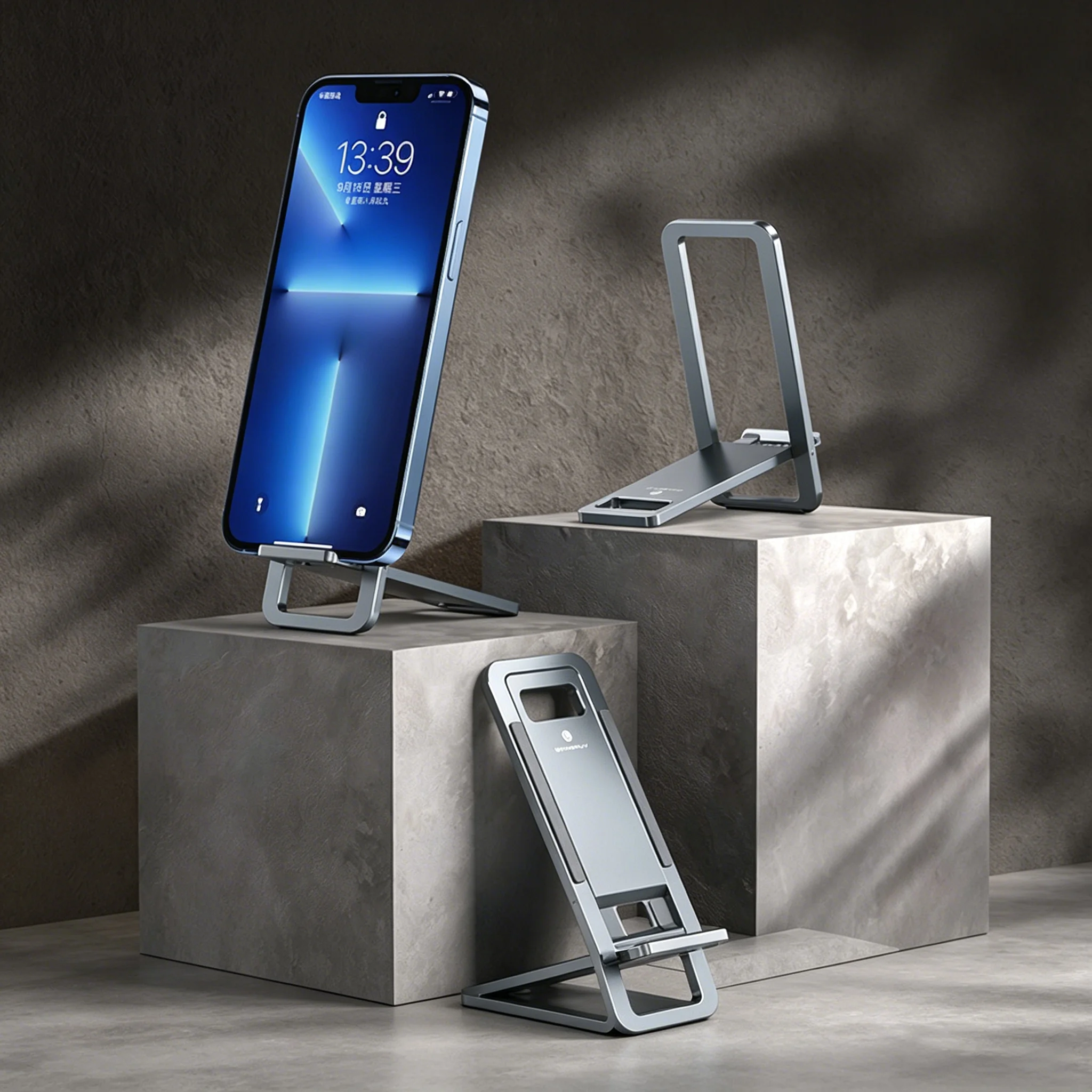 

Boneruy T6 Mobile Phone Holder All-aluminum Compact mini Portable Adjustable Holder Thin and Light Business Mobile Phone Holder