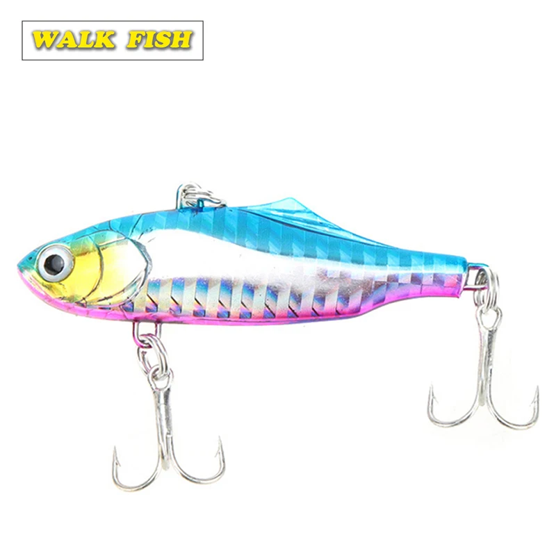 Walk Fish 1Pcs 6cm 14g Fishing Lures Metal VIB Hard Bait Lead Inside Vibration Fishing Tackle Artificial Wobbler Fishing Baits