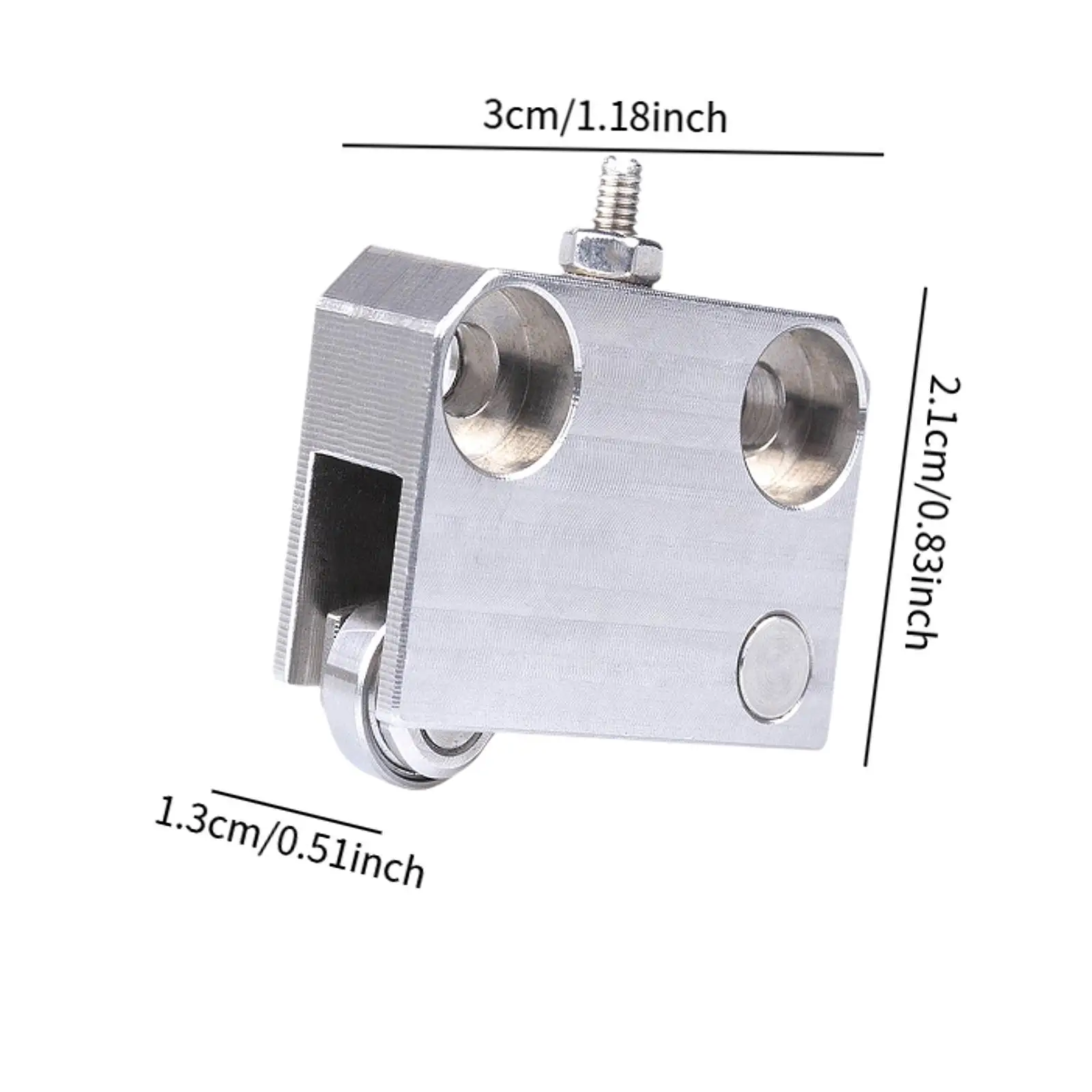 Perilla de émbolo de rodillo, émbolo de acero inoxidable ajustable de alto rendimiento, accesorios de rodamiento de resorte profesionales plateados