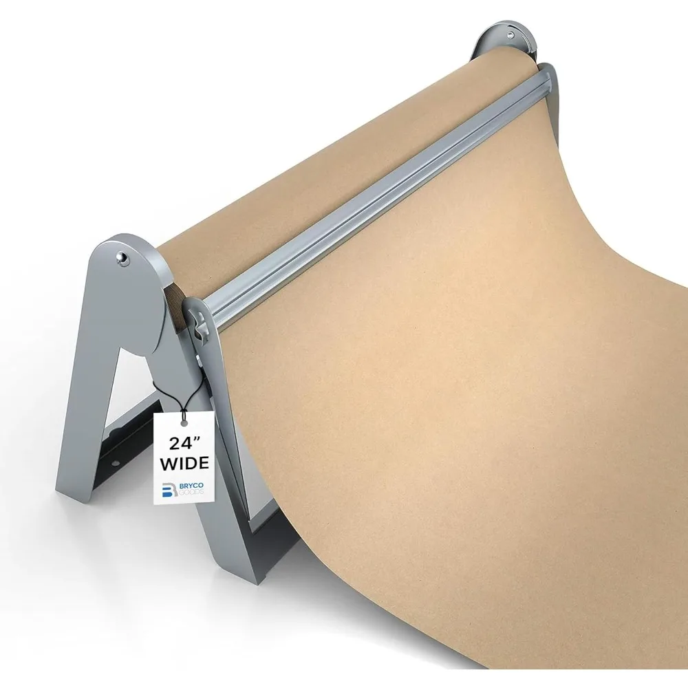 

Wall Mount Paper Roll Dispenser and Cutter Heavy Duty Steel Frame for Kraft Butcher Freezer Wrapping Paper Home Office Craft