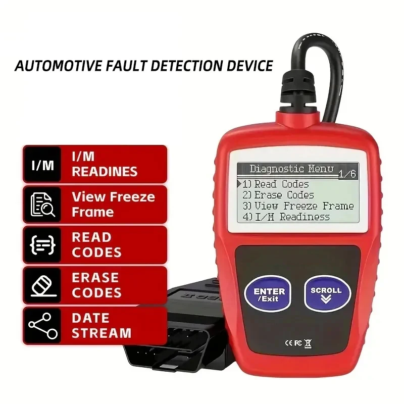 1 PC Car Fault Diagnosis Instrument Obd2 Clear Fault Codes Diagnostic Scanning Tools Universal Version