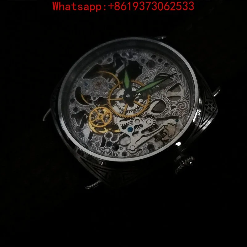 

Customized Handmade Mechanical Watch, Carved Case, Pocket , Pendant , Hollow , Three-in-one Multi-purpose