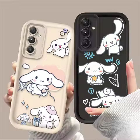 Lovely Cartoon Cinnamoroll Phone Case For Samsung Galaxy A14 A15 5G S21 S22 S23 S24 S25 FE Plus Ultra A25 A35 A52 A53 A54 A55 5G
