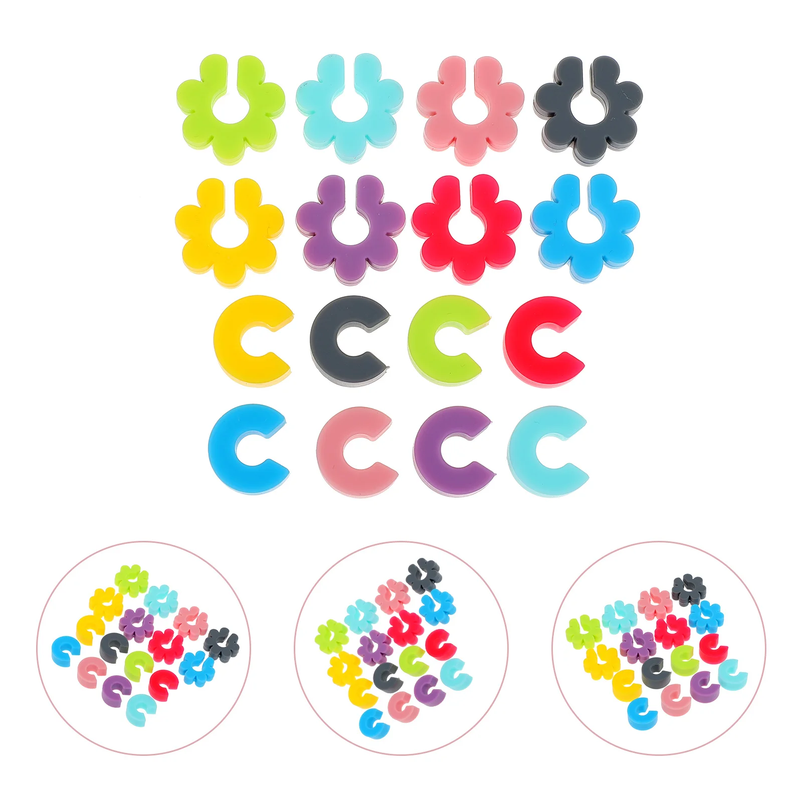 

16Pcs Assorted Color Perforation Design Silicone Cup Labels Wine Charms for Family Gatherings Western Restaurants