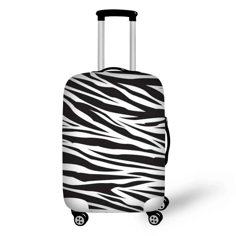 Foldable Zebra Stripes Print Luggage Protective Dust Cover Anti-scratch 18-32 Inch Suitcase Covers To Luggage Set Stretchable