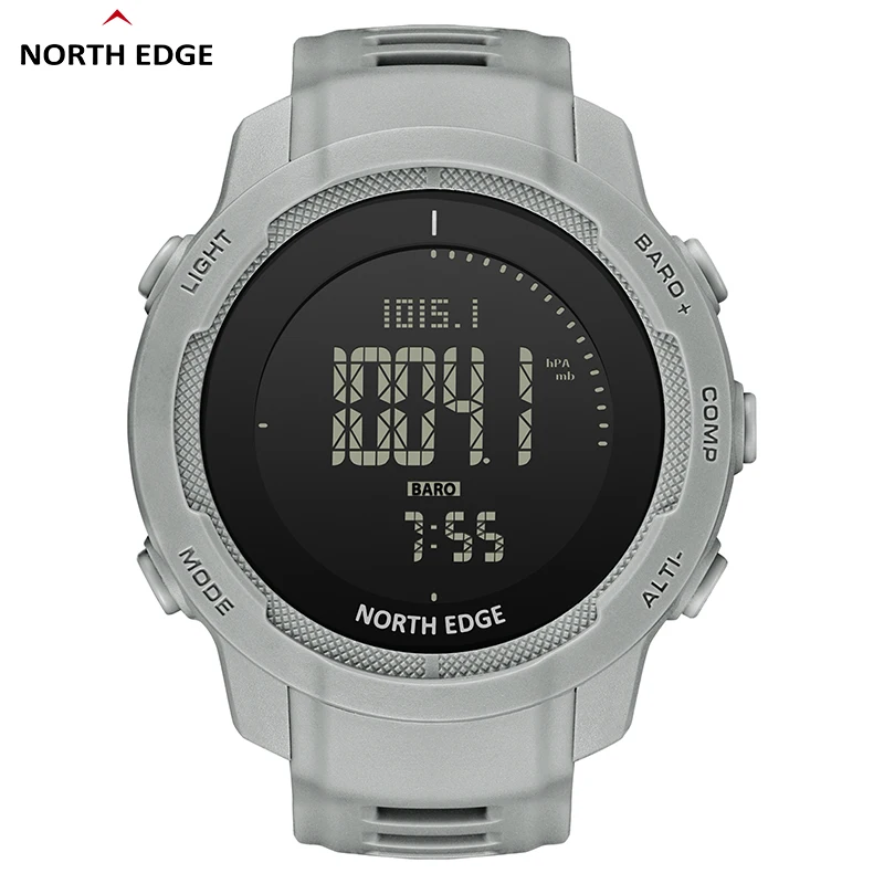 NORTH EDGE Men Digital Watch Carbon Fiber Case For Man Sports Running Swimming WR50M Watch Altimeter Barometer Compass