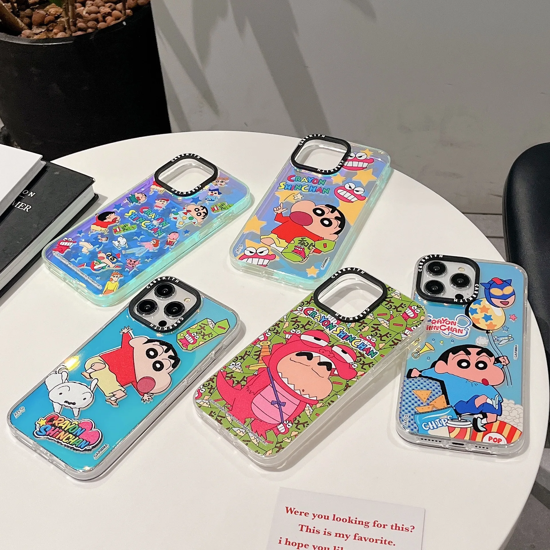 Cartoon Kawaii Laser Crayon Little New 12 for 13 Apple IPhone15promax Phone Case 14 Cute Case