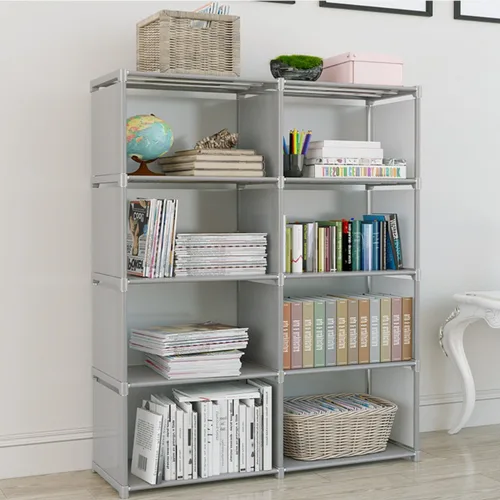 휴대용 다층 DIY 쉬운 조립 책장, 다층 홈 장식 보관 사물함, 책 정리함 파편 선반 