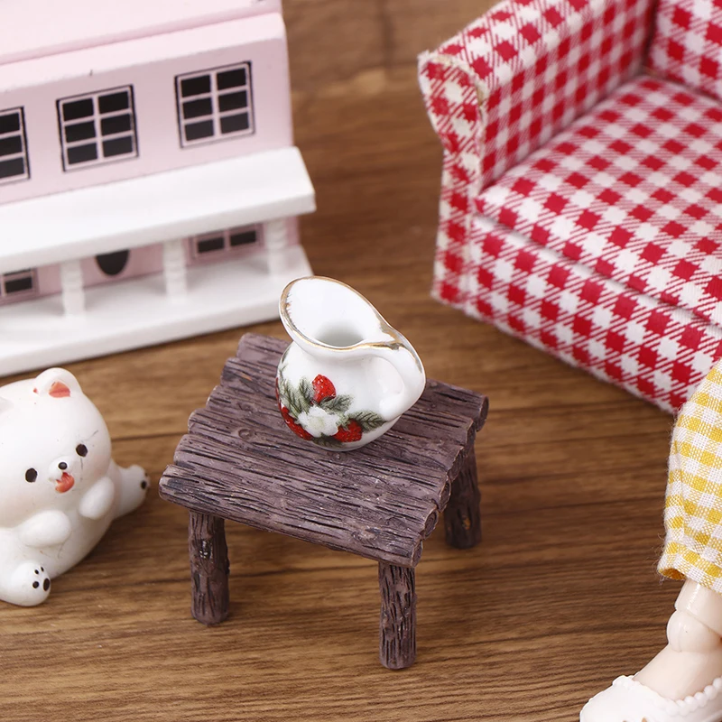 1PC Doll House Mini Ceramic Handmade Doll House Kitchen Ceramic Decorations Decorative Vase