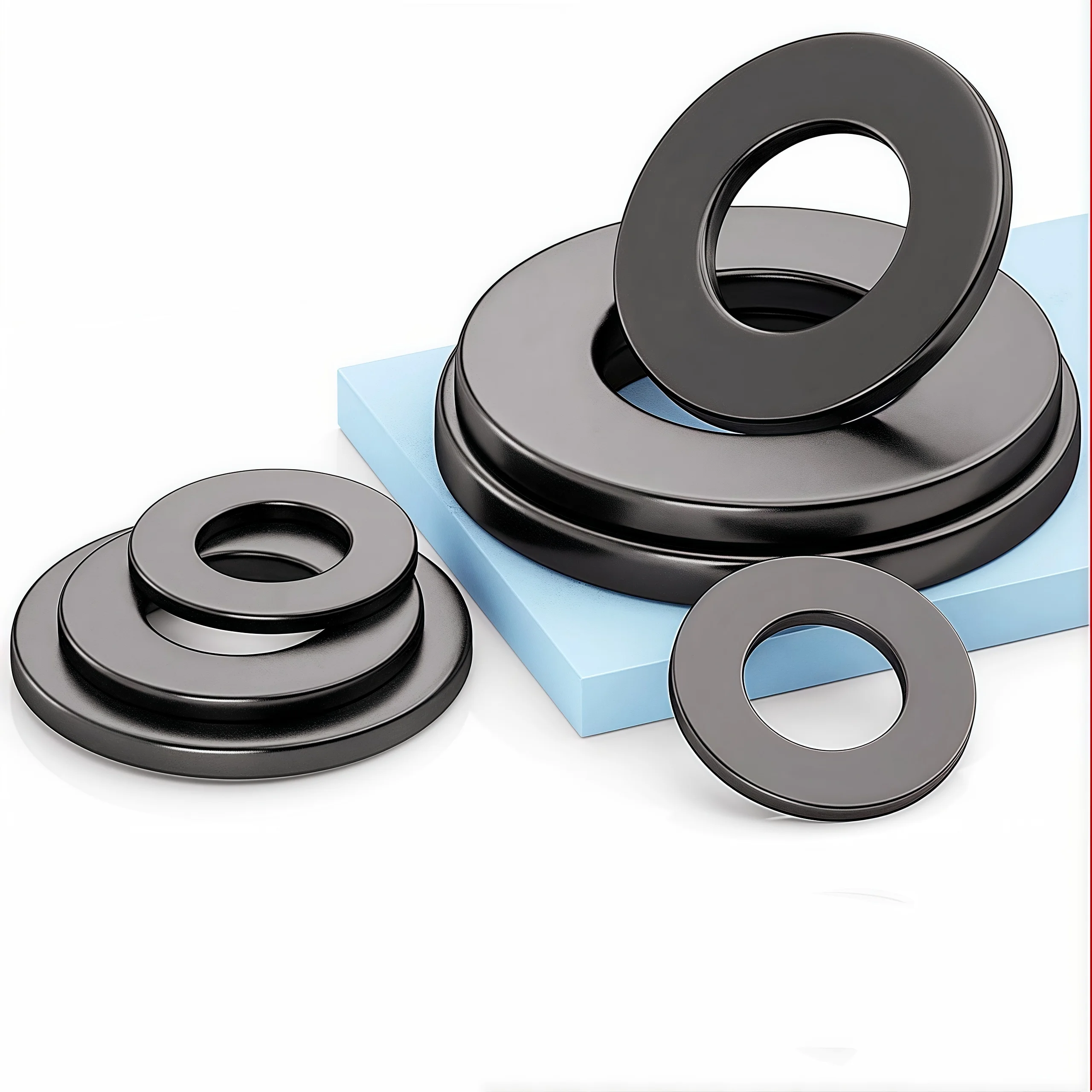 4-200 peças arruela plana preta m4 m5 m6 m8 m10 m12 m14 m16 m18 m20 m22 m24 grau 8.8 aço carbono arruelas lisas juntas