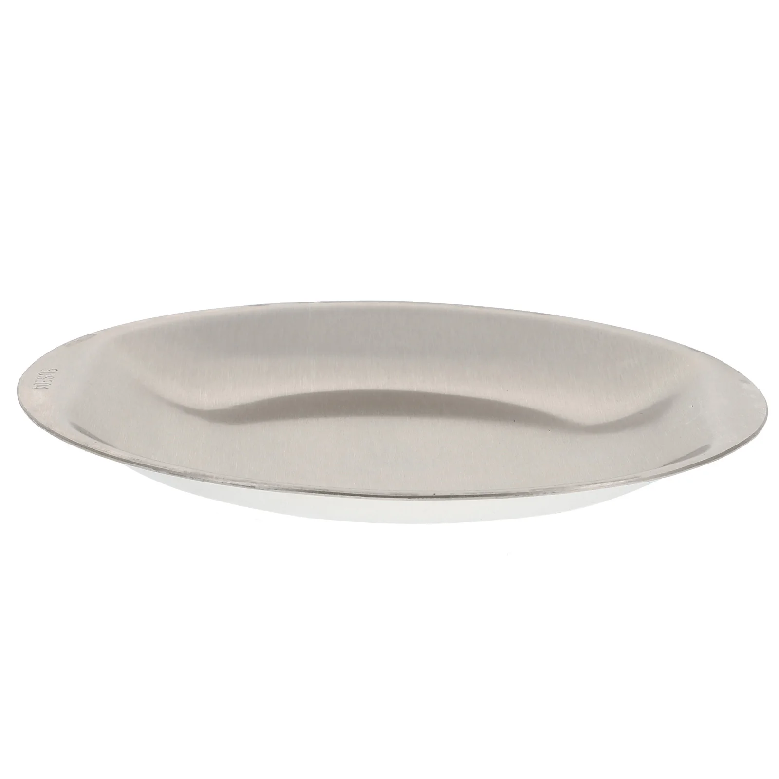 

1pc Stainless Steel Round Snack Plate Household Food Tray For Steak Fruit Storage Tableware Dish Meat Container Barbecue Disk