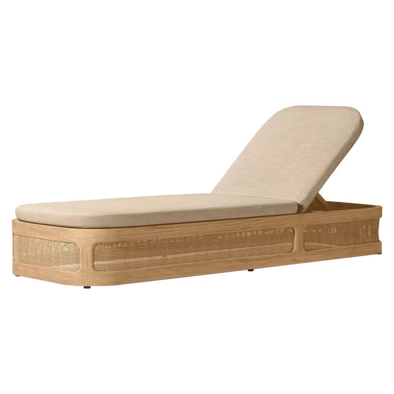 Hotel Outdoor Beach Chair Villa Pool Chair Lounger Outdoor Teak Lounger