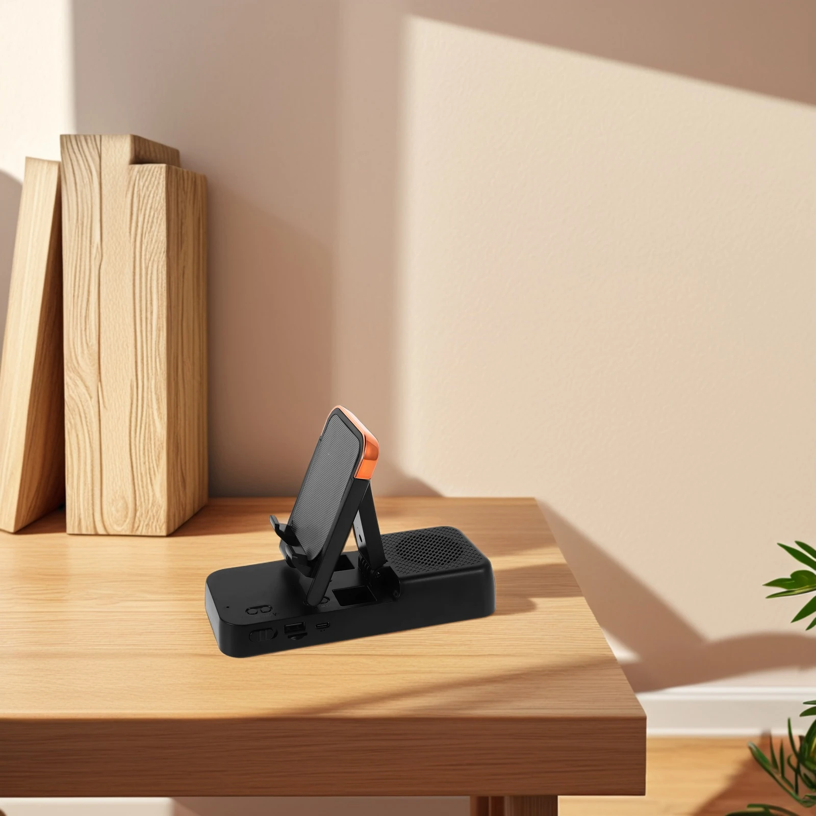 

Wireless Speaker Phone Stand Foldable Telescopic Mobile Holder Desk Accessories Amplified Sound for Video Calls