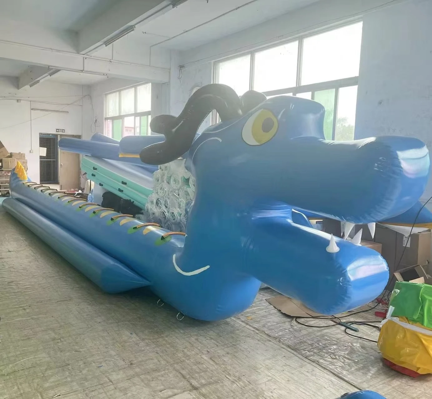 

New Design Inflatable Water Towable Toy Dragon Boat Banana Boat for Summer Water Sports