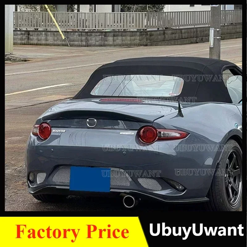Для Mazda MX5 Miata ND RF: Спойлер-«утиный хвост» в стиле LMS из FRP (стекловолокно), неокрашенный, для багажника, гоночные аксессуары, тюнинг-элементы