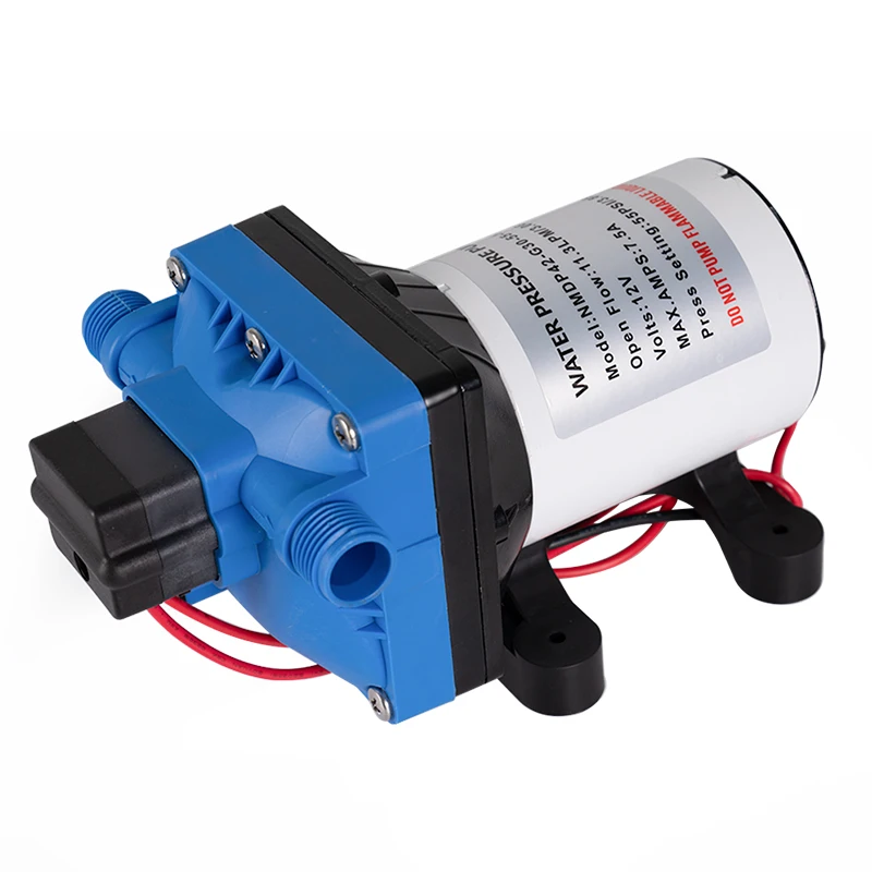 12V 42 Series Diaphragm Pump Automatic Pressure Switch RV Marine Fresh Water Pump 11.3L/min