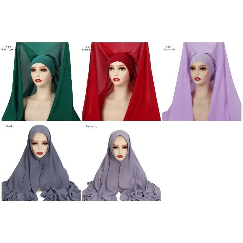 

Высококачественный магнитный головной убор с магнитной застежкой, шелковистая шапочка-подшапочка одного цвета, цельная удобная шапочка-хиджаб, модный аксессуар