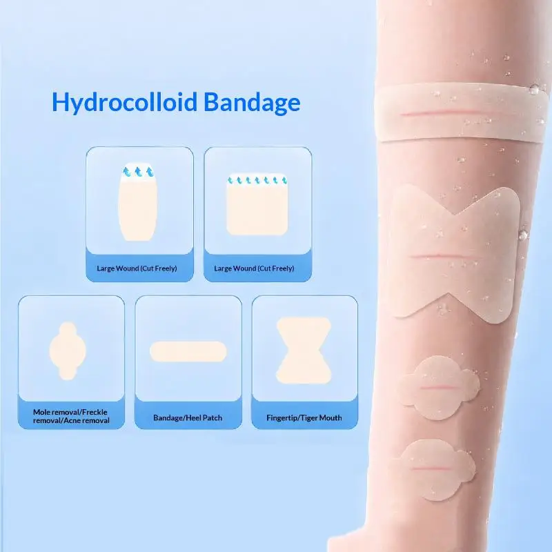 Hydrocolloid Wound Dressing Aid Bandage Fast Healing Thin Soft Self Adhesive Breathable Hydrocolloid Dressing Wet Healing