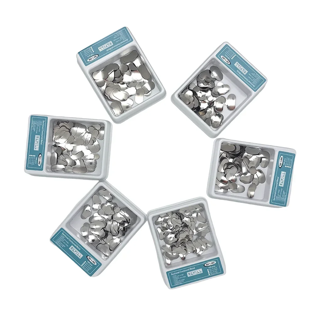 Dental Sectional Matrix Band Kit with Nitinol Rings and Stainless Steel Contoured Matrices for Tight Contacts view 3