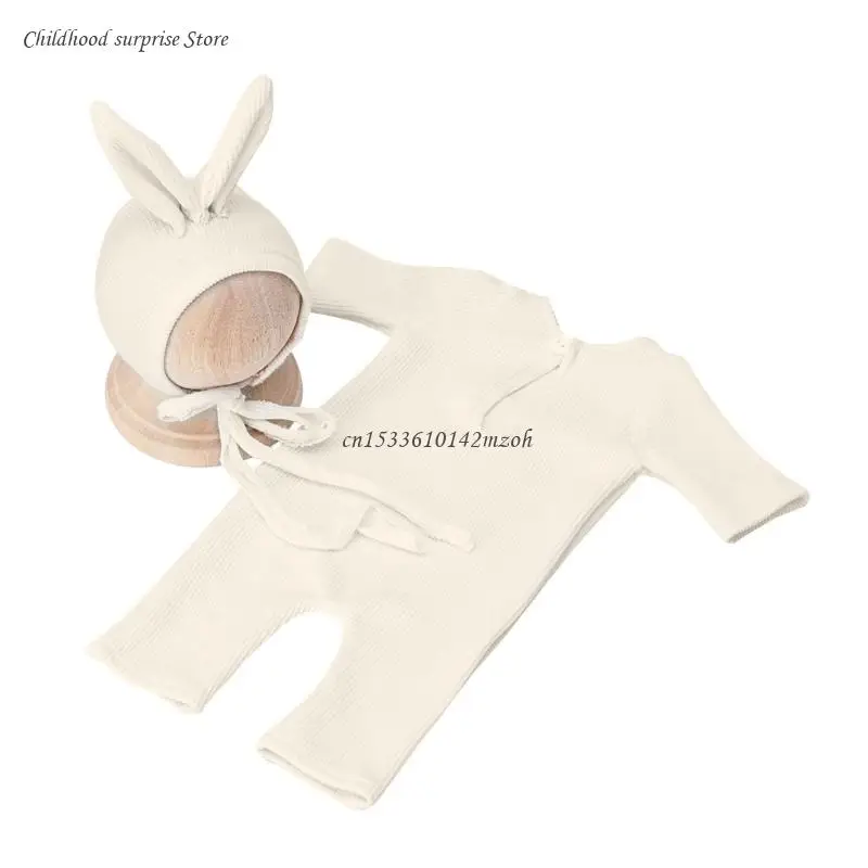 

Baby Photo-Shooting Props Rabbit Costume Set Romper & Hat Newborn Photo Props Photography Clothes Set Pilling Dropship