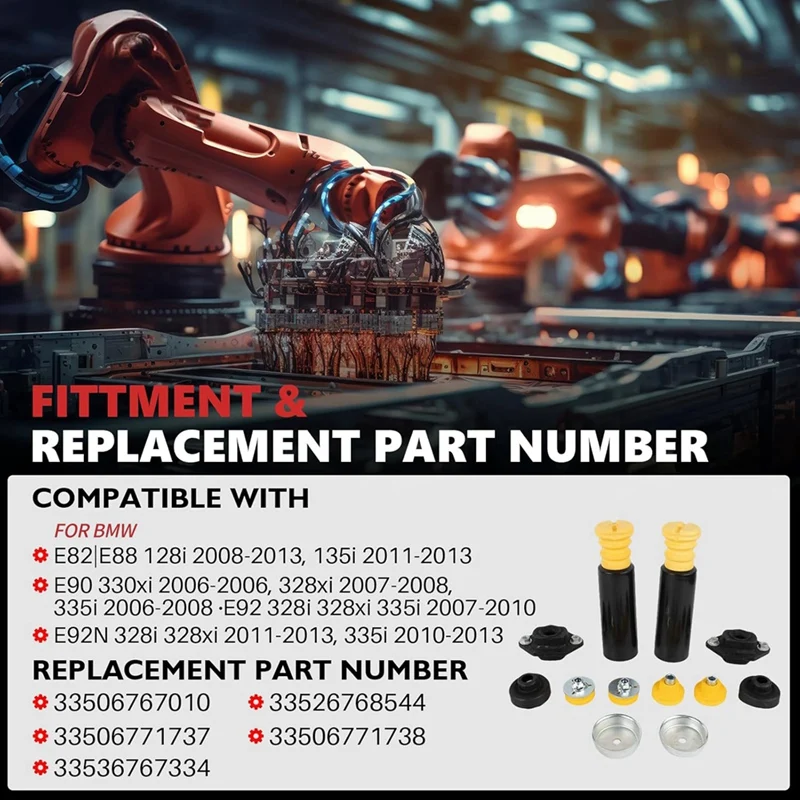 ABNO-33526768544 Rear Shock Absorber Bracket And Shock Absorber For BMW E82 E88 E90 E92 E92N 2007-2013