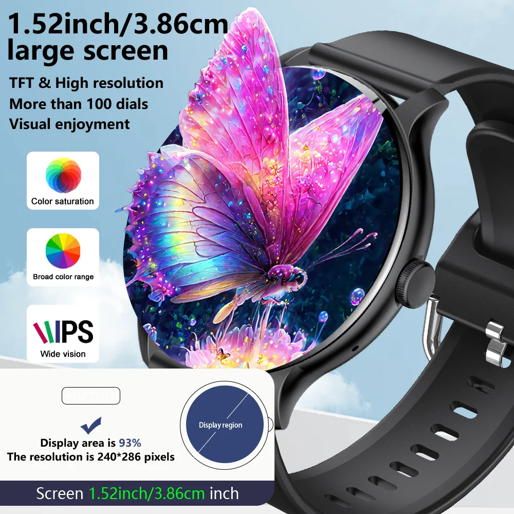 KESHUYOU 2026 New Fashion Smart Watch Bluetooth Talk Man Woman Sport Heart Rate Fitness Tracker Smart Watch for Android IOS