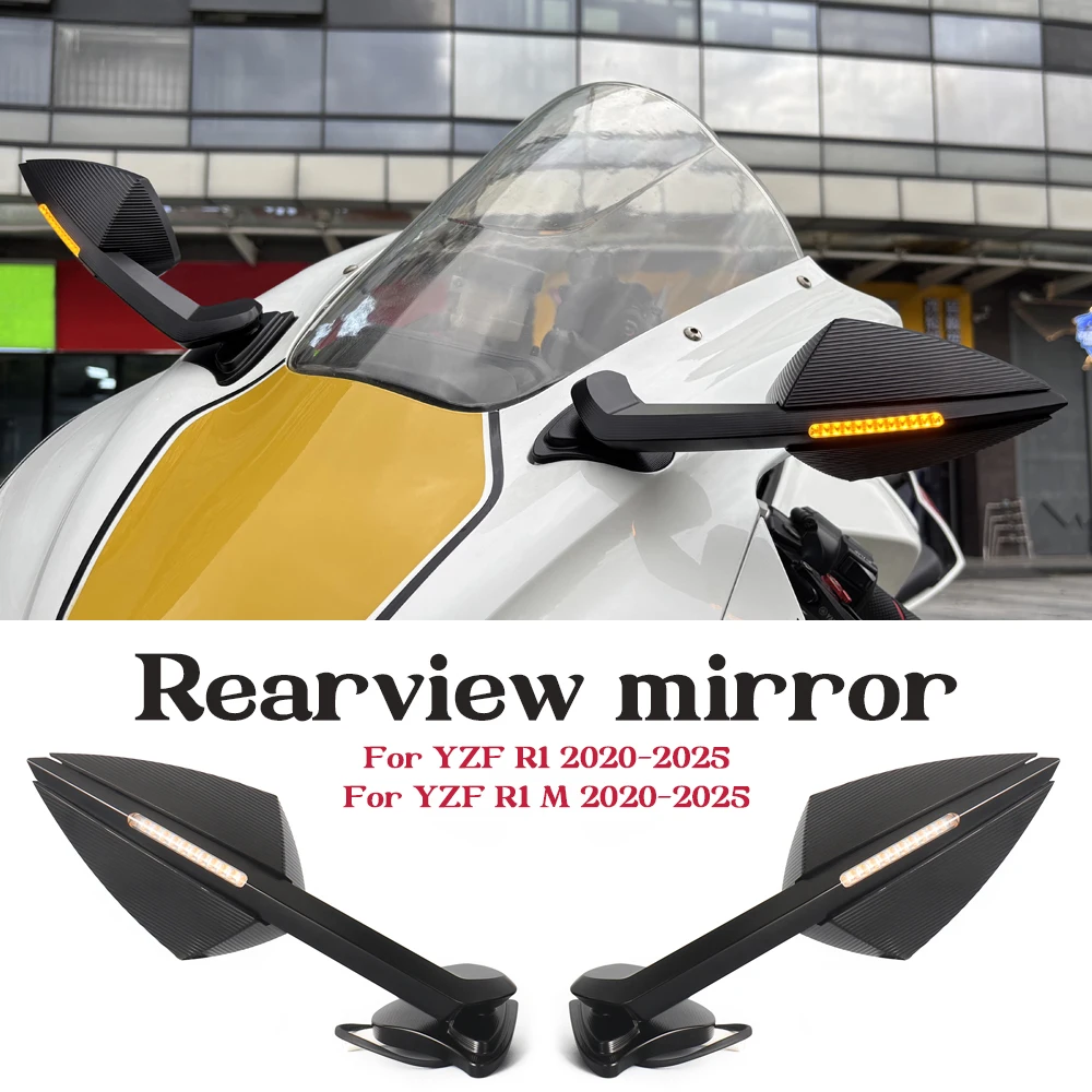 

For Yamaha YZF R1 M r1 2020 2021 2022 2023 2024 2025 Motorcycle Accessories Side Mirror Side Rearview Mirror Black Kit
