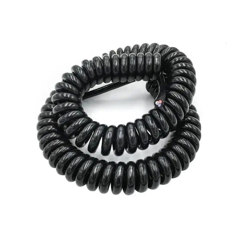 Black Multi 2/3/4/6/8 Core Draad Spring Spiraal Kabel Pins 0.2mm0.5mm1.5mm Netsnoer Kan Verlengen de Treksterkte Draden