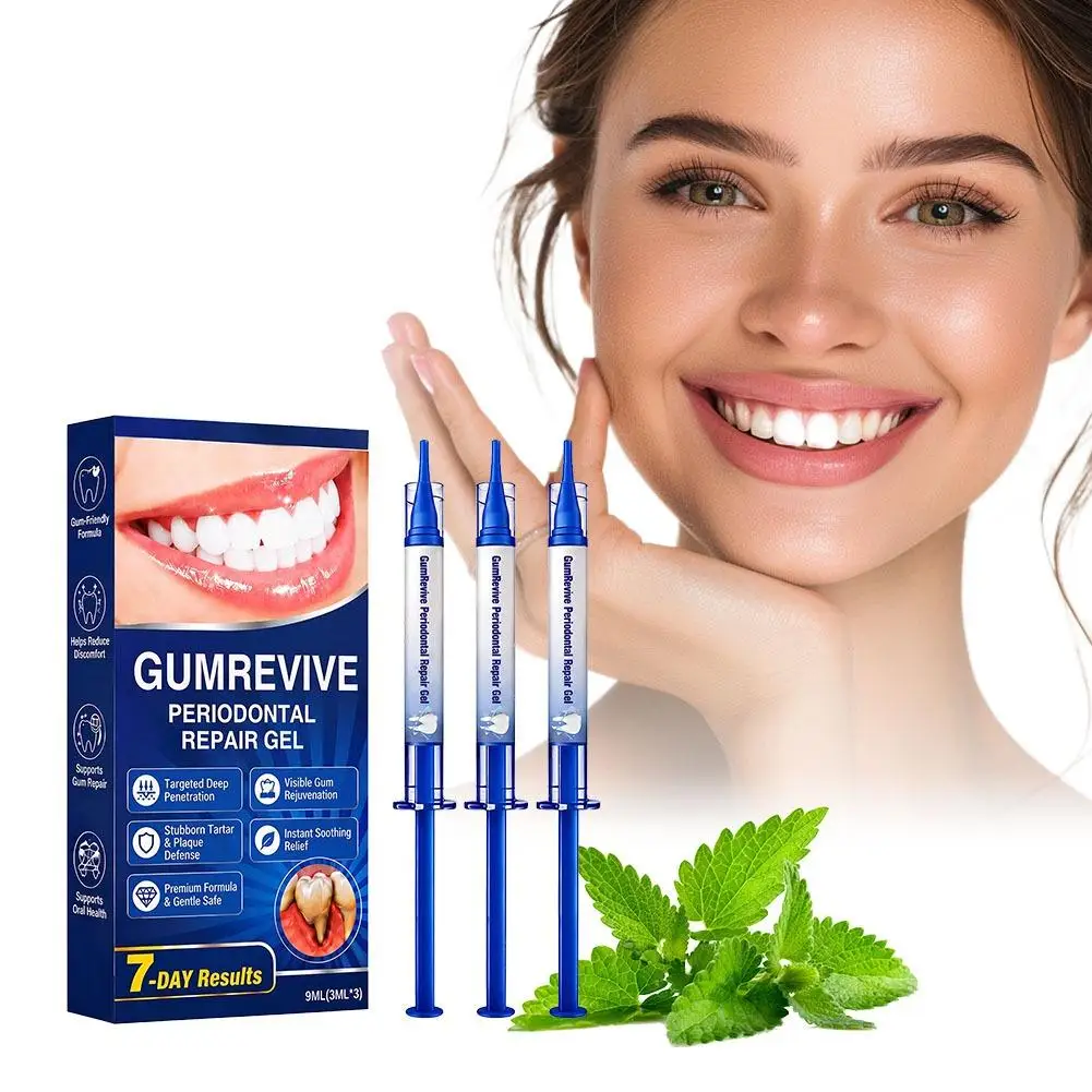 GUMREVIVE Cavity Repair Enamel Filling Gel 3ml x 3 Gum Rejuvenation Soothing Oral Care Gel Syringe Relief Discomfort Tooth Serum