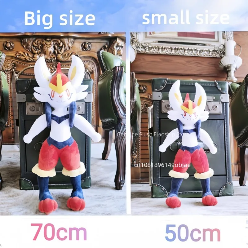 50/70cm 빅 사이즈 Cinder Ace 포켓몬 애니메이션 봉제 인형 룸 장식 플러시 베개 장식품 어린이 휴일 선물