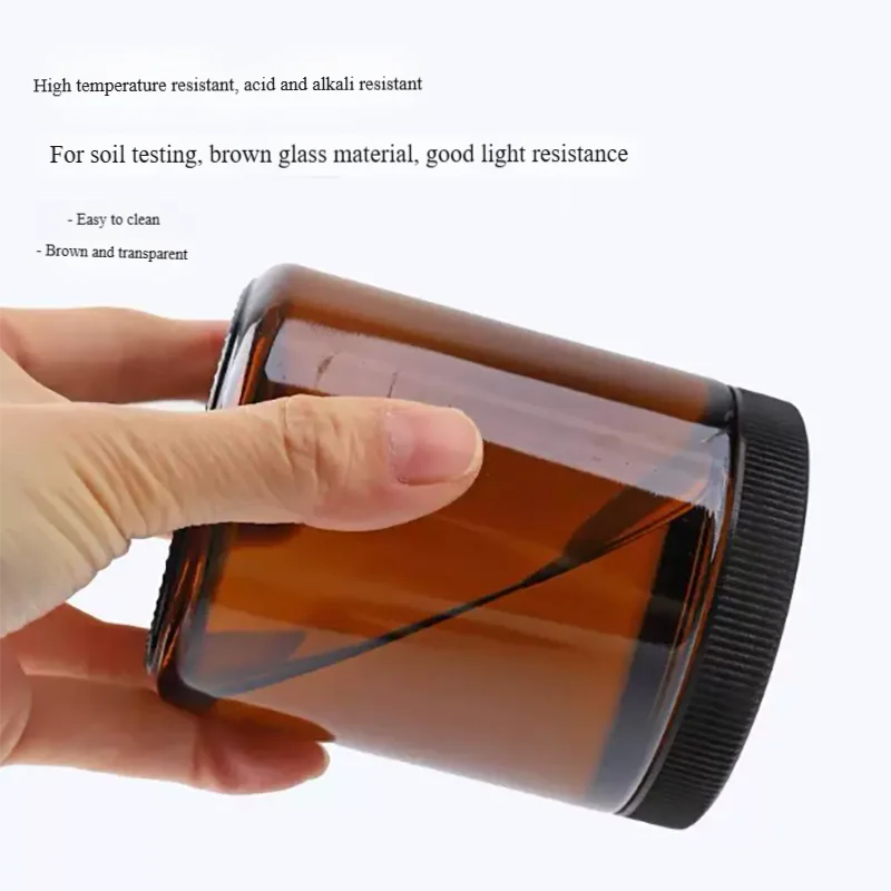 1PCS Soil sampling bottle brown wide mouth glass bottle sample bottle soil bottle 60ml100ml250ml500ml1000ml