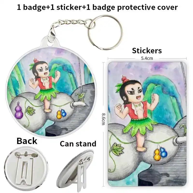 80 90 Hulugwa chinesischen Anime 80er 90er Jahre klassische Kinder lieben Abzeichen Brosche Anker Peripherie geräte Pin Anhänger DIY Schult asche Hut