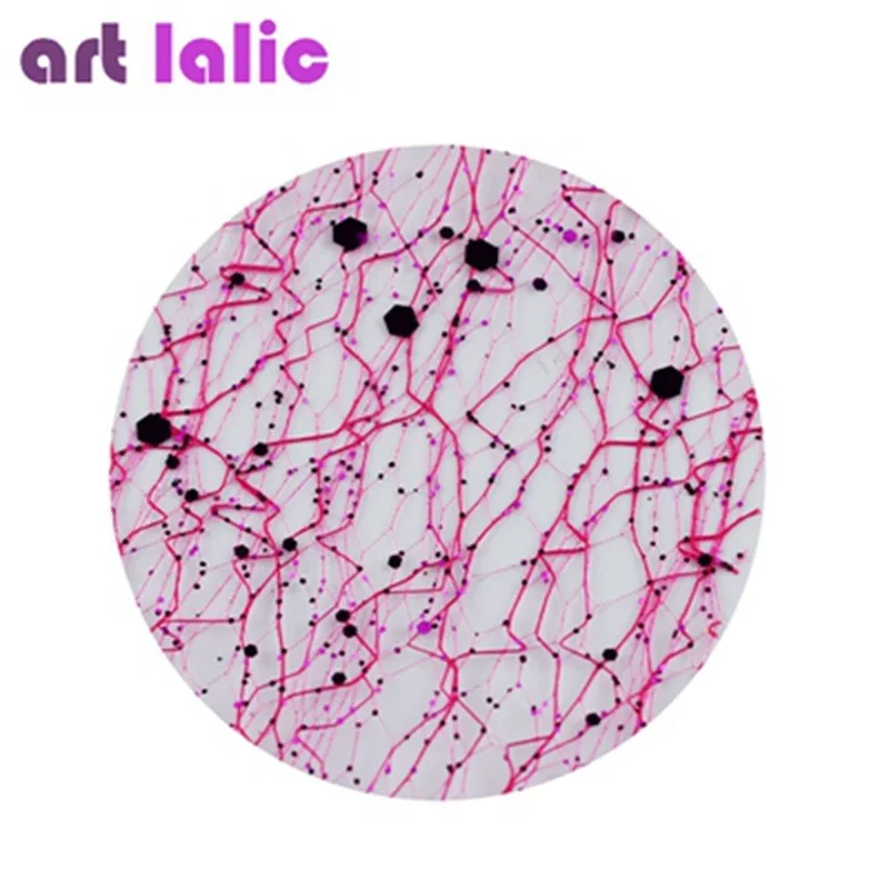 Gold Mesh Nail Stickers 5x6.5cm Glitter Line Silk Foil Transfer Nail Art Decals Fashionable Glittery Accessory for DIY Manicure