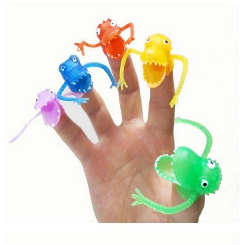 20 pezzi di burattini da dito di dinosauro ora di storia bambini divertenti giocattoli di dinosauro Pinata bomboniere burattini di plastica nuovo colore