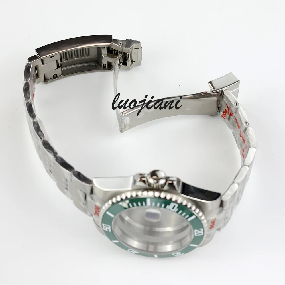 High Quality 40mm NH35 Case and Oyster Bracelet Sapphire Glass for NH34 NH35 NH36 movement 28.5mm dial Submariner Gmt Watch Case