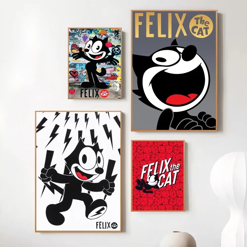 Cartoon F-Felix the C-Cat Film Poster Prints Wall Painting Bedroom Living Room Decoration Office Small