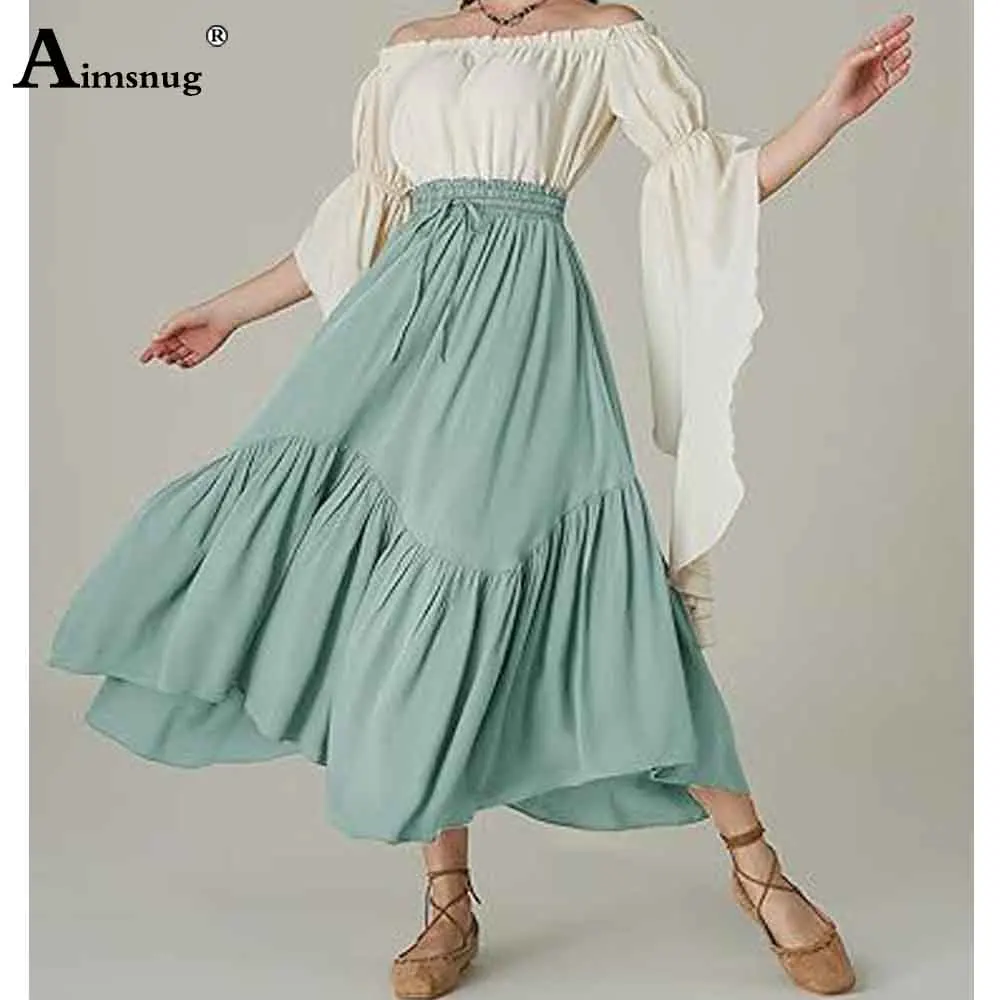 2025 Amerikanische und europäische Mode A-Linie Röcke Kleider Frauen Elegante Party Lange Röcke Femlae High Cut Rock Maxihose Neu