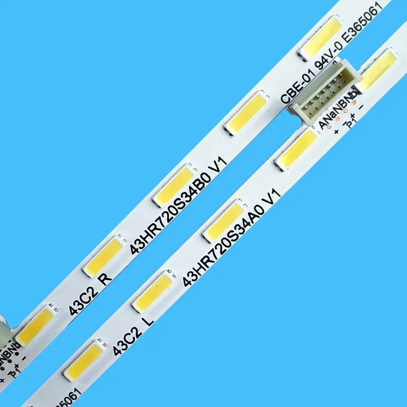 แถบไฟด้านหลังทีวีสำหรับ43C2 68-572140-0BE SH43HR720S34A/B0 V1 43HR720S34A0 V1 L98 HR-87508-00069 + 4C-LB4334-HR01Q LA2RD3U0-C-K 1