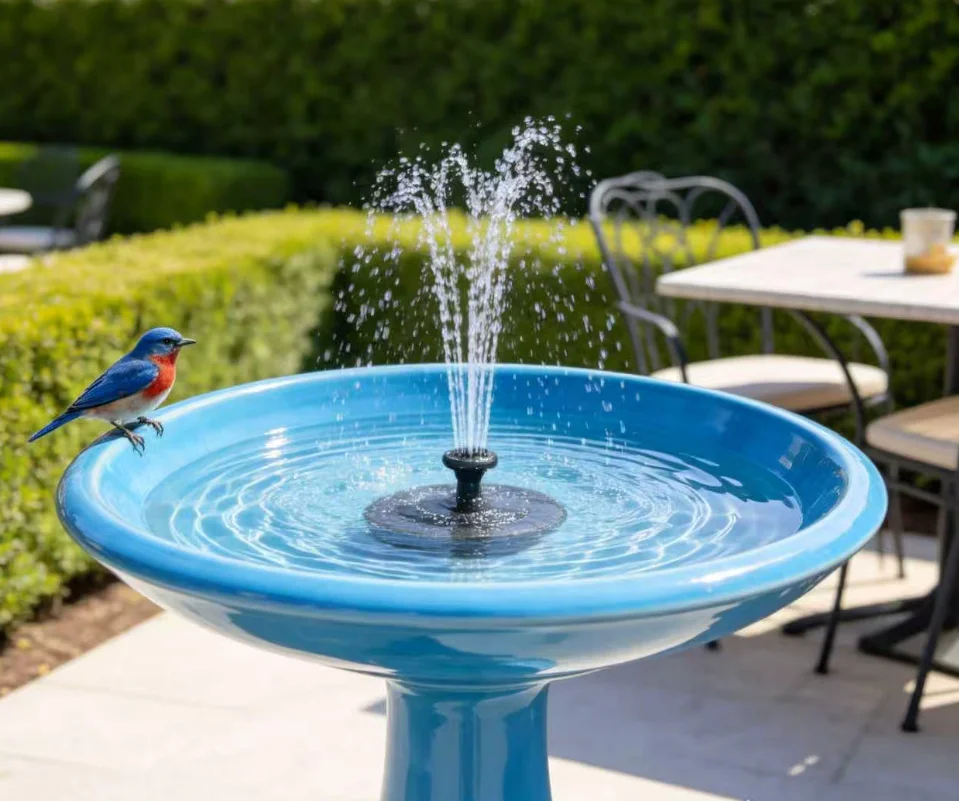 Solar Fountain Pump for Outdoor Garden Pond, Automatic Aeration Circulation Water Feature, Small Landscape Decoration, 13cm Size