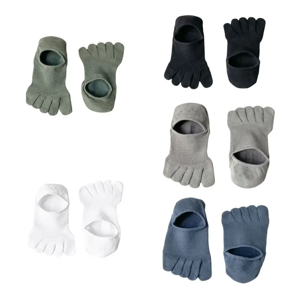 

3Pairs Soft Thin Men's Five Toe Socks Mesh Absorb Sweat Five Finger Socks Solid Color Summer Socks Toe Socks Men