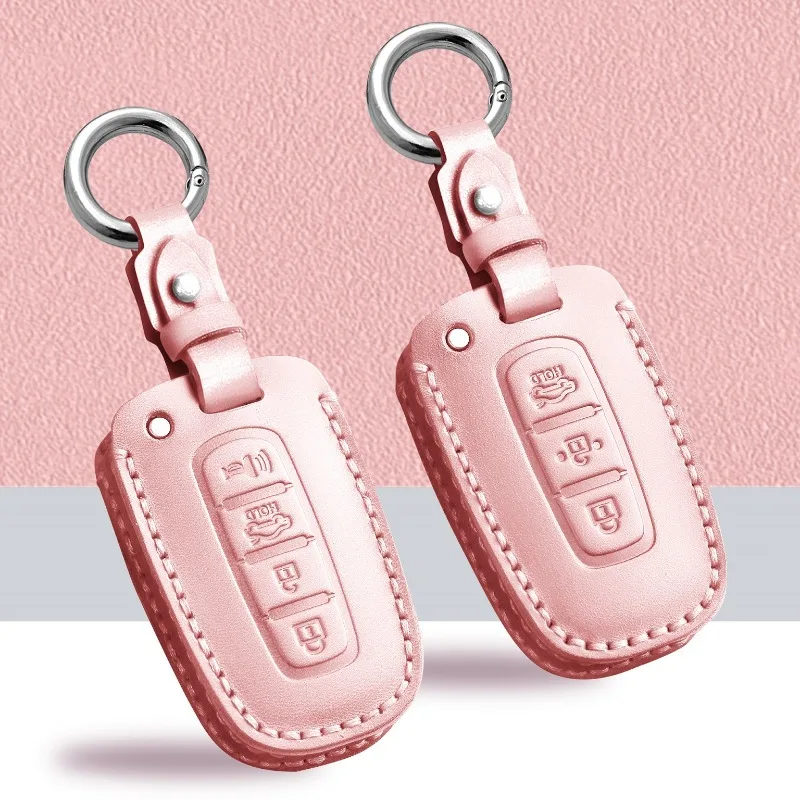 

Leather Car Key Cover Case for Hyundai IX35 Sonata 8 for Kia Forte Rio 3 K2 K3 K5 Sportage Holder Fob Auto Accessories Shell