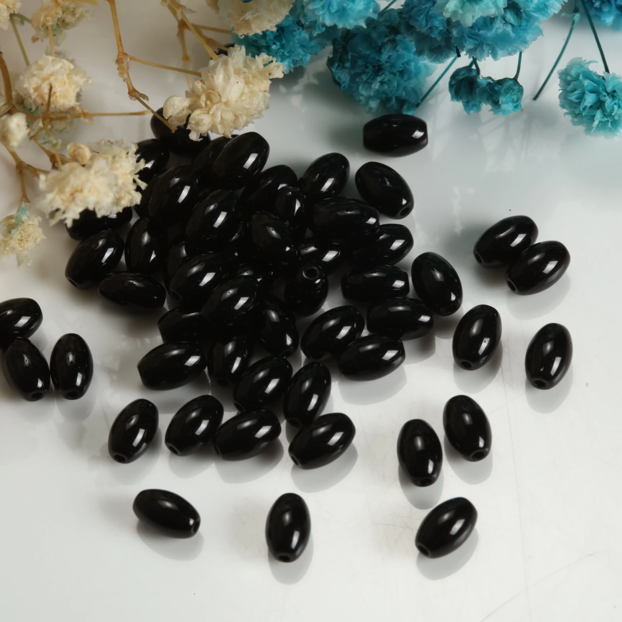 4x6mm Off White Glass Rice Beads Straight Hole Loose Beads For DIY Bracelet Necklace Jewelry Making Accessories Wholesale