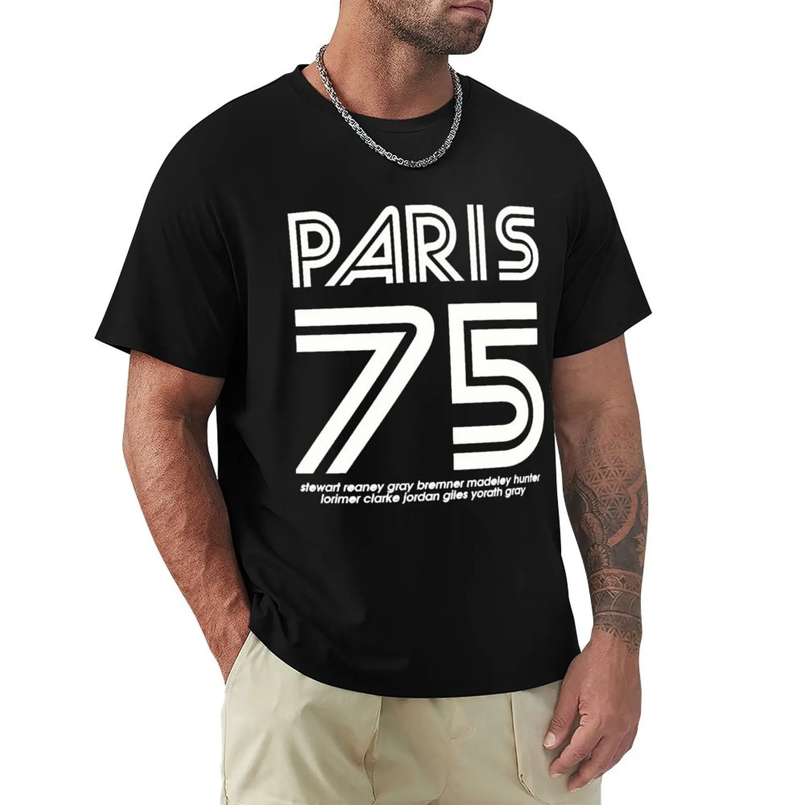 

PARIS 75 T-Shirt heavyweights cotton man t-shirts workout shirts for men