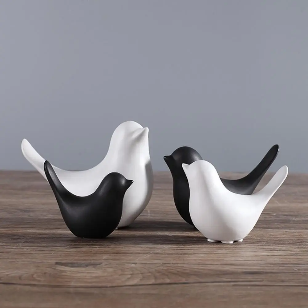 Kreative weiße Keramik Vogel figuren modernen Stil Keramik für Wohnzimmer Regale Hochzeit Ornamente