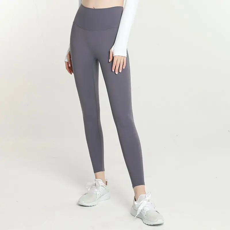 Leggings de course monochromes minces pour femmes, vêtements féminins doux, taille haute, monochromatique, respirant, décontracté, polyvalent, simple, coloré, nouvelle mode, chic