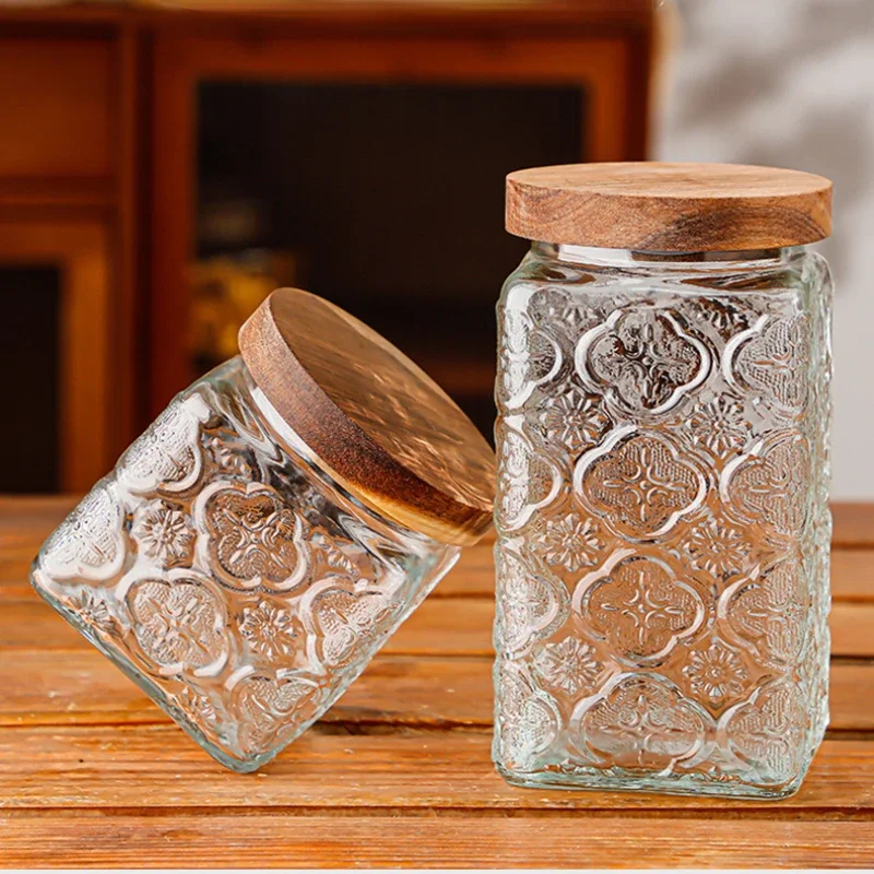 Airtight Containers for Food Mason Jar Transparent Boxes for Storage Box Glass Jars With Lids Sealed Pots Useful Things Kitchen