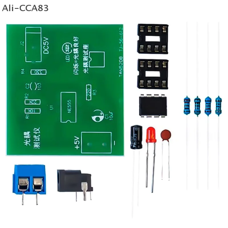 CCA83-Optocoupler Tester Kit Board ممارسة اللحام DIY قطع غيار المنتجات الإلكترونية