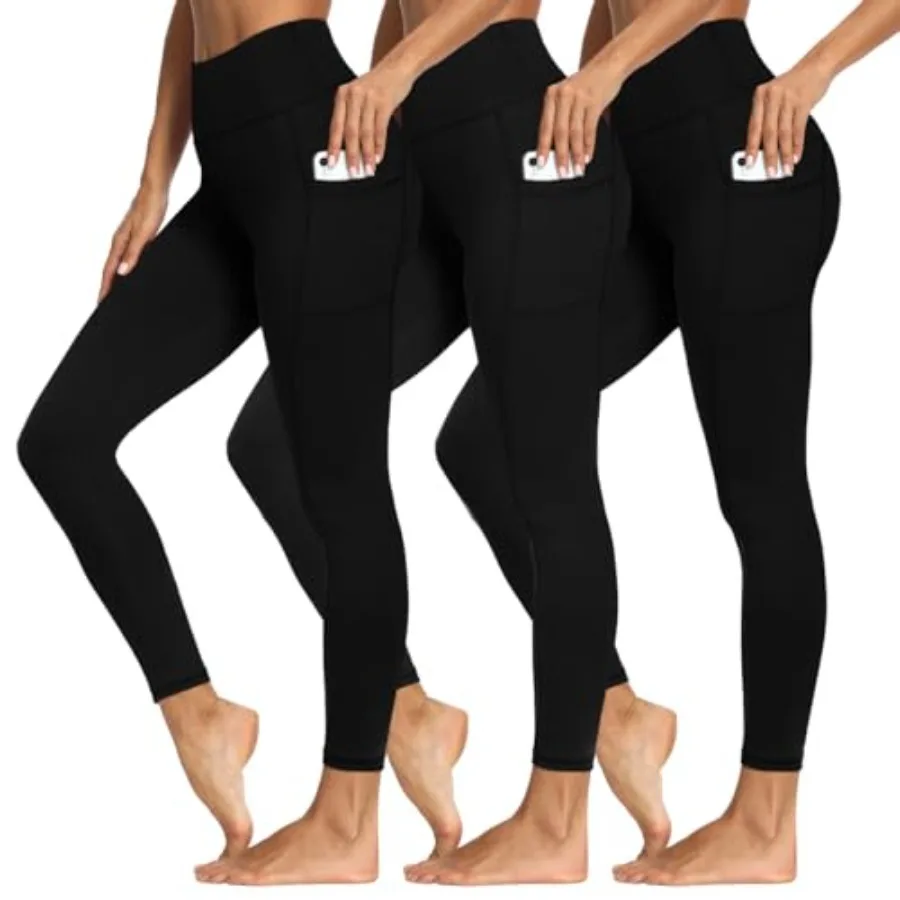 

High Waisted Leggings for Women - Soft Athletic Tummy Control Yoga Pants for Cycling Dance Tights