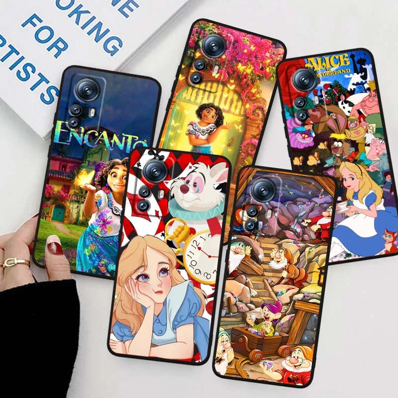 

Disney Cute Princess Phone Case For Xiaomi Mi 15 14 13 13T 12 12T 12S 11 11i 11T Pro Ultra Lite 5G Black Soft Cover